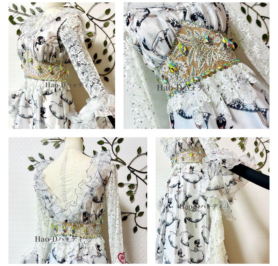 新品★ダンスドレス★スタンダード★社交ダンス★競技会★パーティー★ダンスガール柄