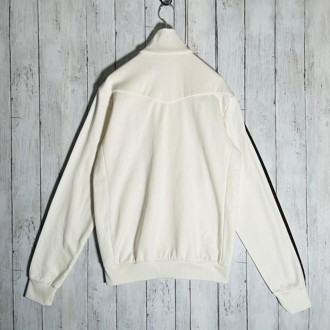 希少 90s アディダス トラックジャケット ジャージ ホワイト×ブラウン L5