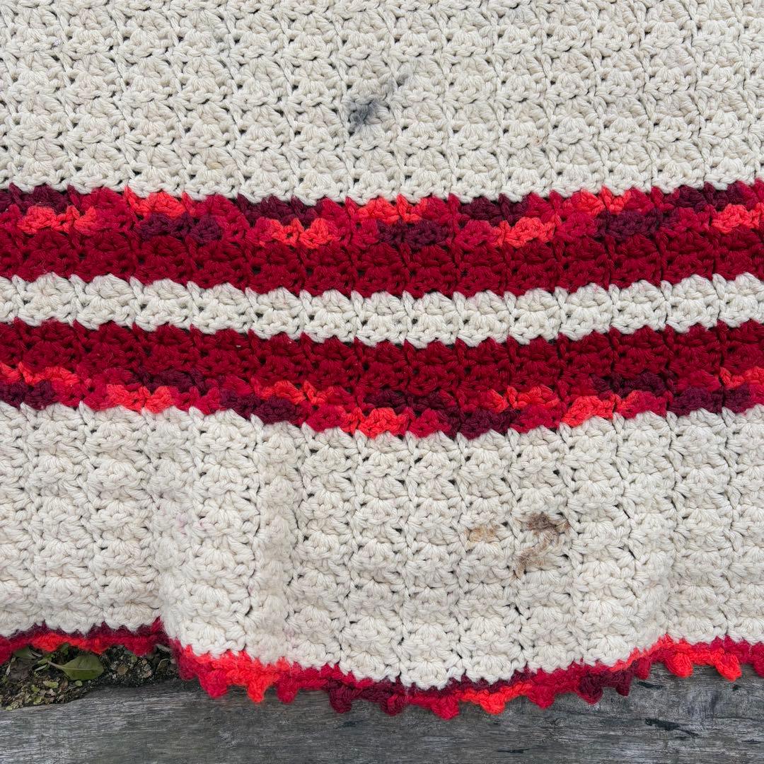 【USA vintage】グラニー ブランケット 膝掛け ラグ こたつカバー