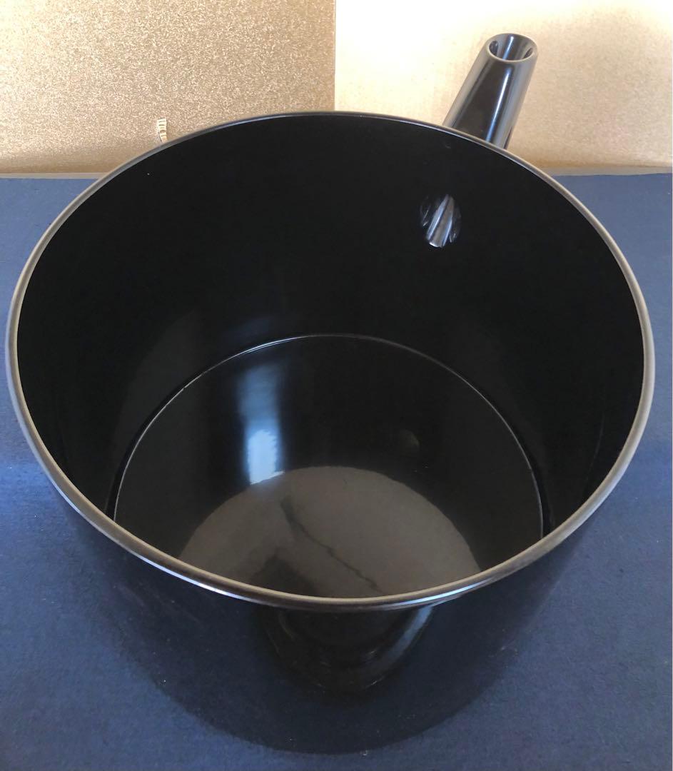 《R》輪島塗 大口水指 塗師 茶平一斎 表千家永田宗伴 花押 260128く2