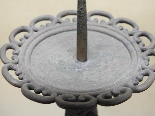 唐物屋久兵衛　銅製　燭台一対　MA179