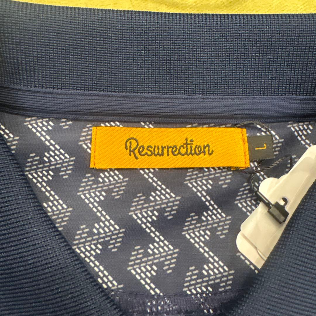 Resurrection レディースゴルフシャツ L ネイビー