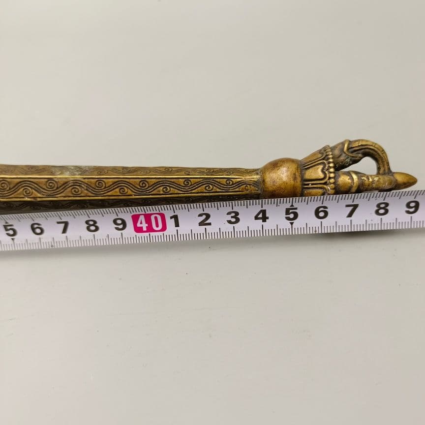 銅器 密宗伝蔵 五股金剛杵 法器 降魔仗神鞭 武器 兵器 銅鞭 工芸品 置物
