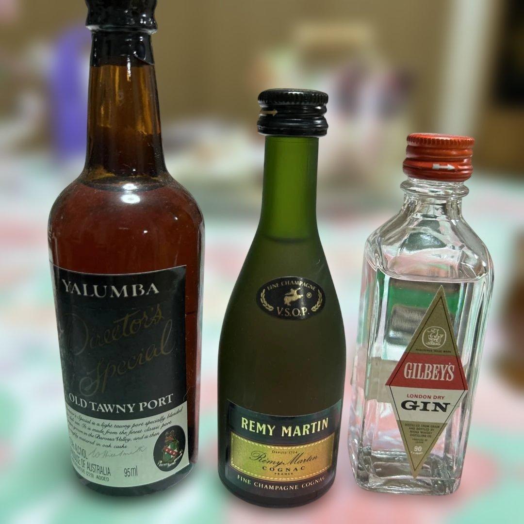 ウイスキー、ブランデー、色々ミニボトルセット