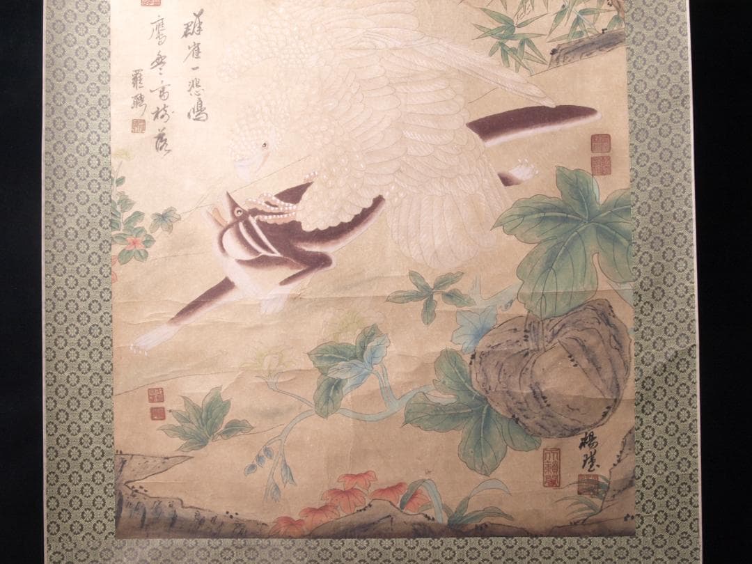 【骨董掛け軸】松図 中国李唐　肉筆保證 掛け軸　捲り AK972A12-3