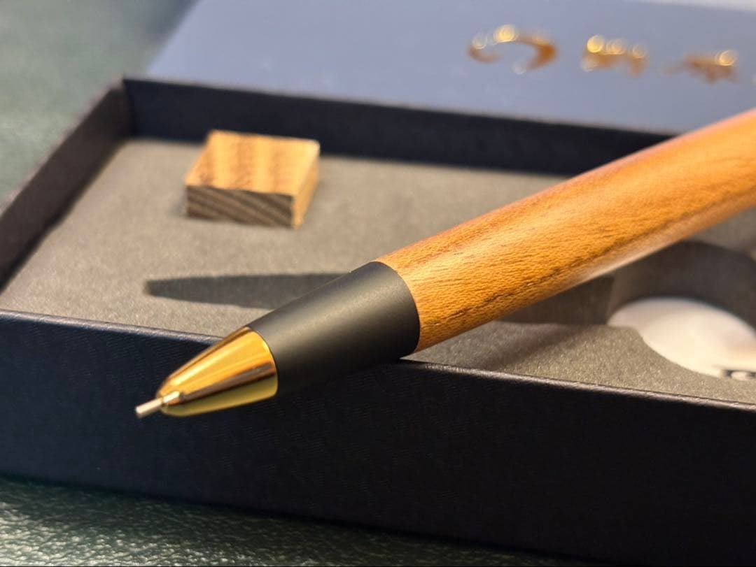 野原工芸 槐（エンジュ） シャープペンシル 付属品完備 ゴールド