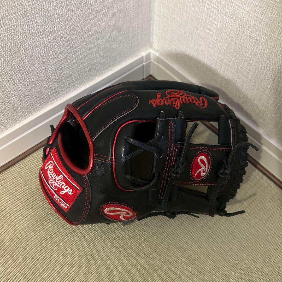 Rawlings 軟式グローブ 黒/赤