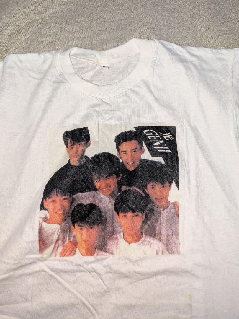 希少レアグッズ　光GENJI　TシャツMサイズ 白ホワイト　80年代当時物