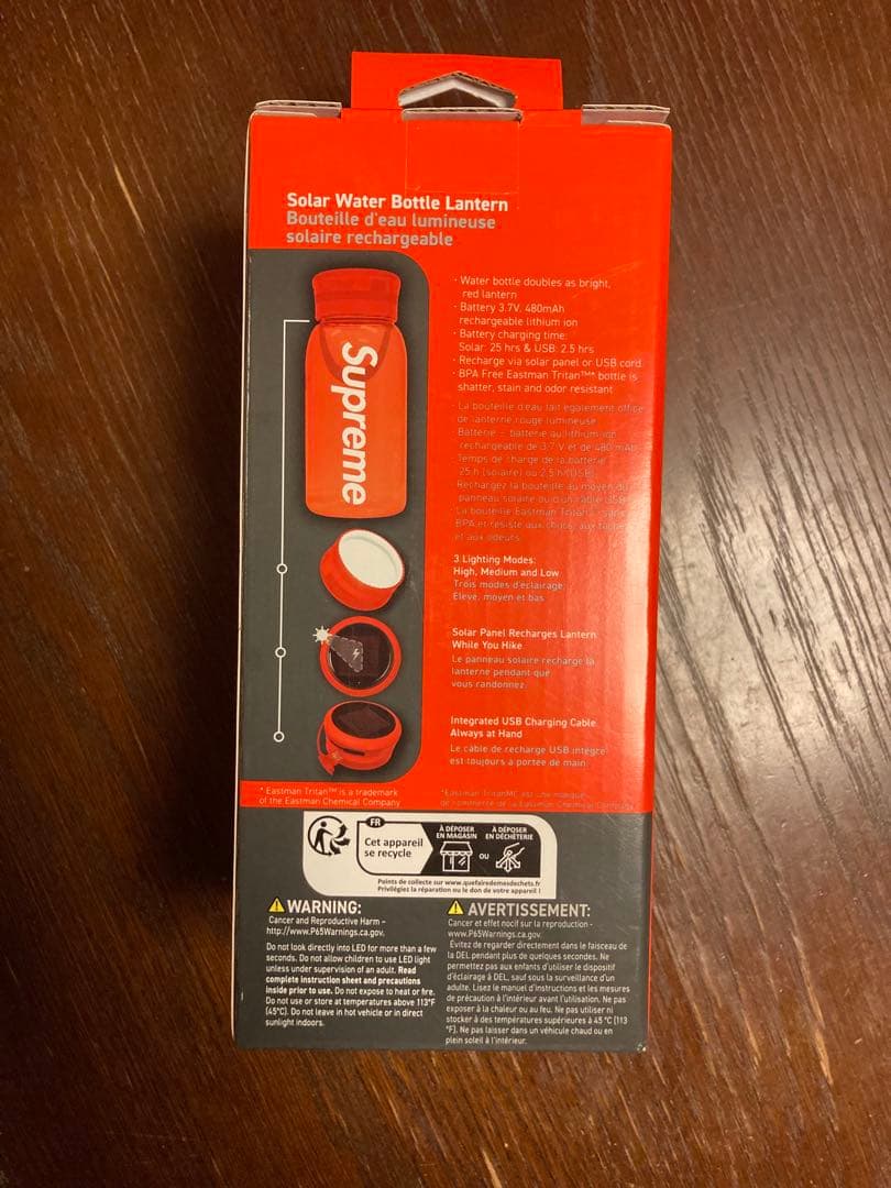 ライト・ランタン Supreme SOL Water Bottle Lantern \"Red\"