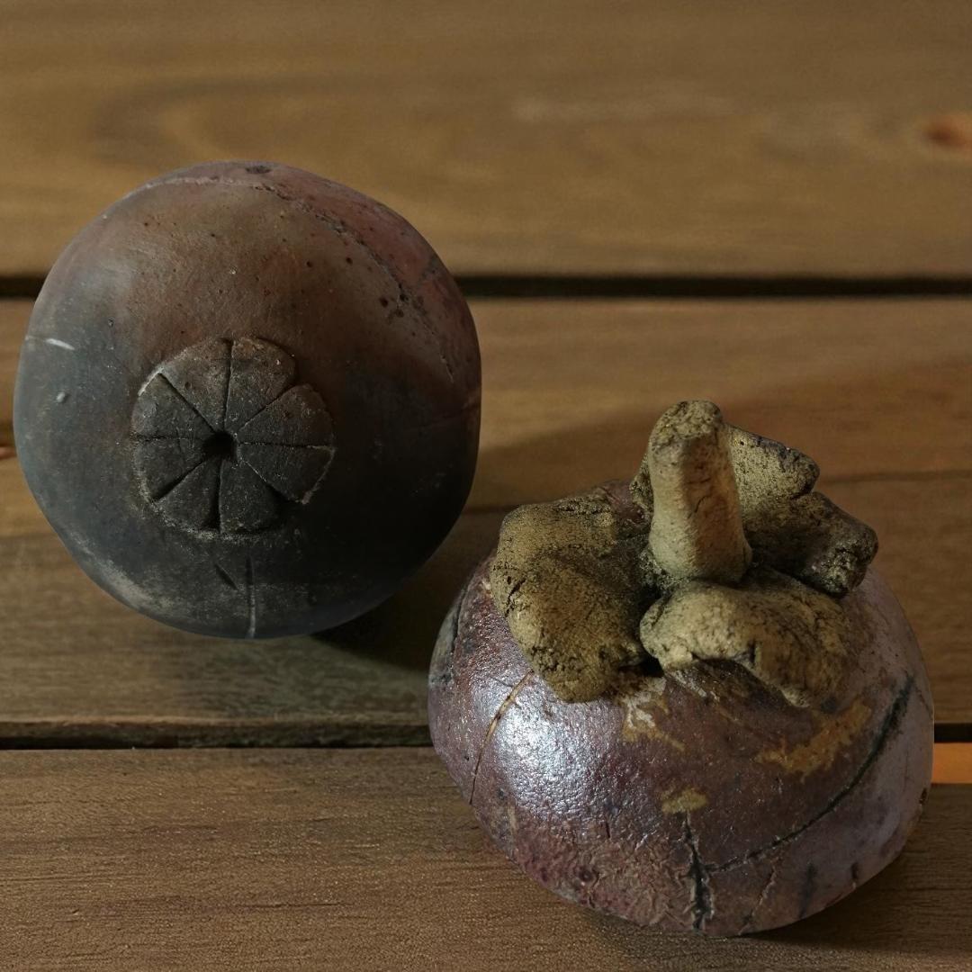 【 香合 】　茶道具　香道　作家もの　陶器　マンゴスチン