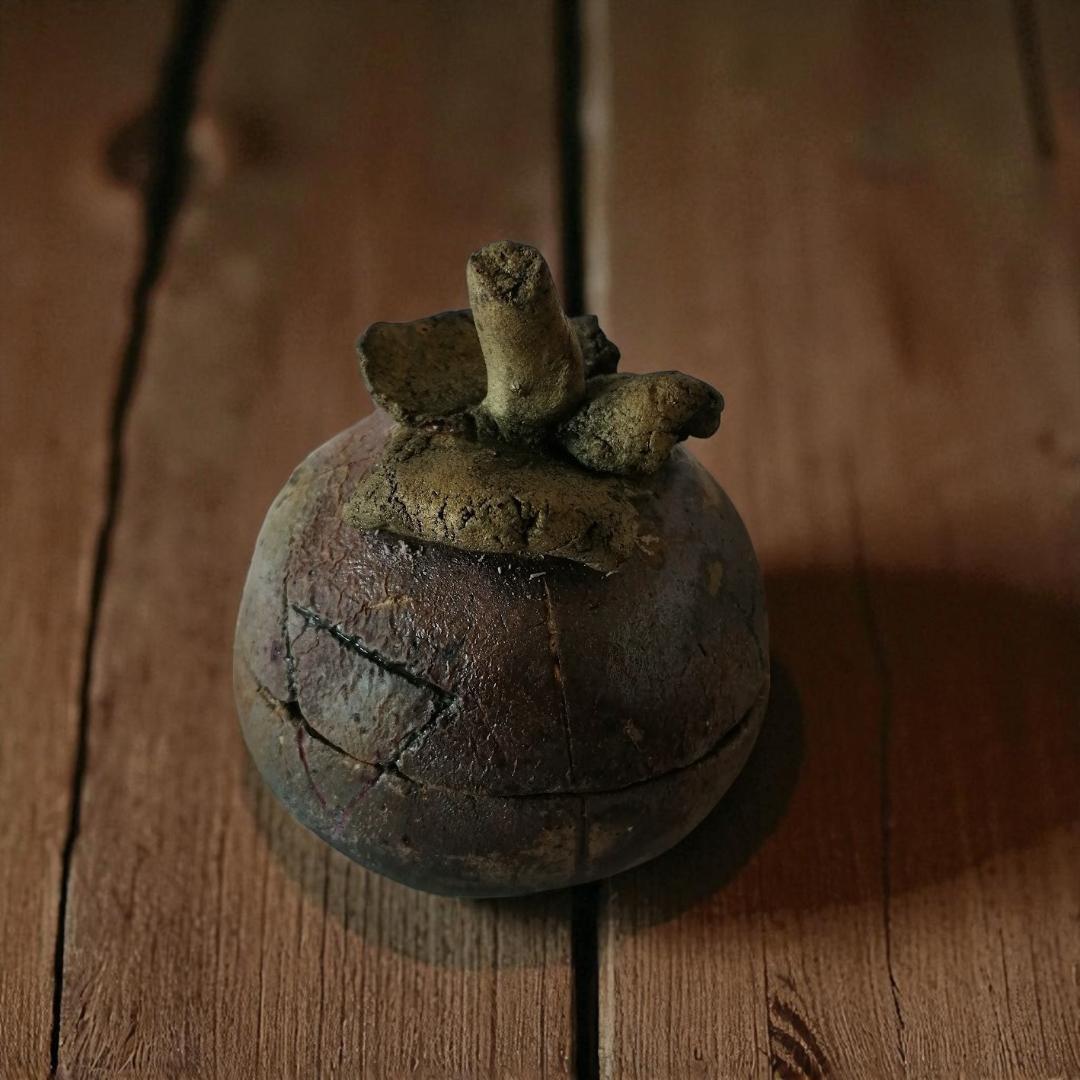 【 香合 】　茶道具　香道　作家もの　陶器　マンゴスチン