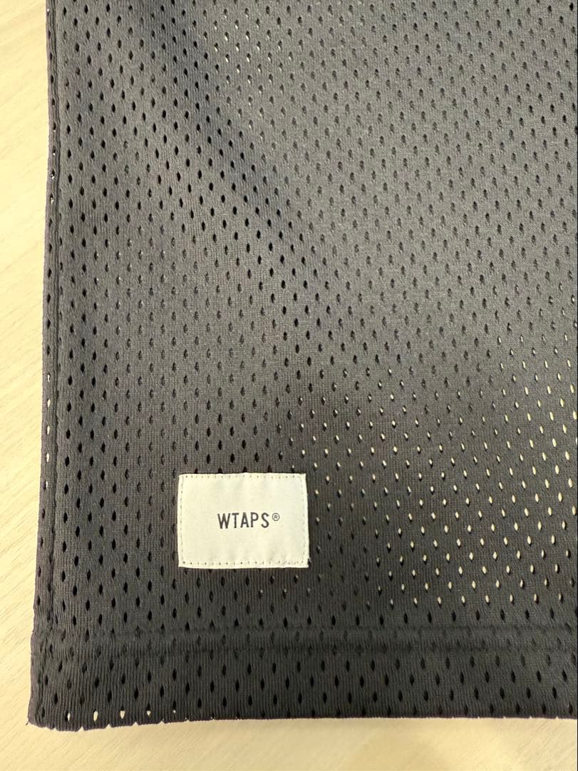 【ダブルタップス】メッシュ ゲームシャツ 半袖Tシャツ フットボール 黒×白