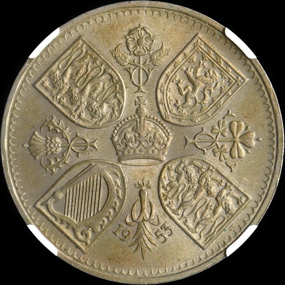 ⭐️【NGC MS63】1953 イギリス 戴冠式 Crown  古銭