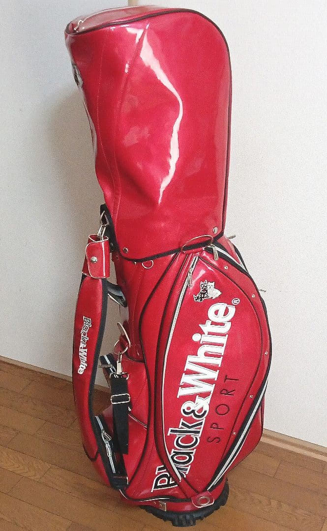 ゴルフ　ブラック＆ホワイト　キャディーバッグ (ユニセックス)