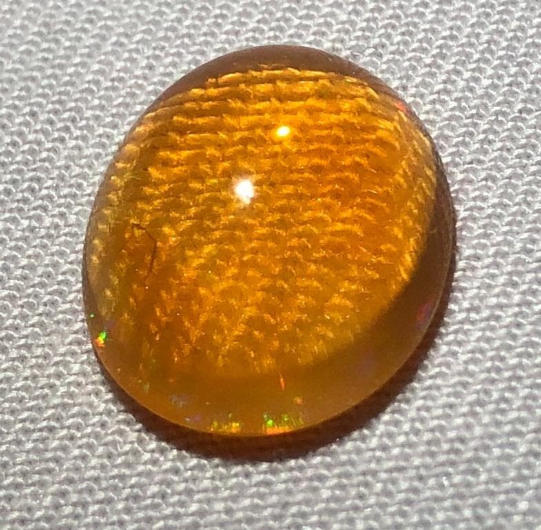 天然ファイアオパール 遊色効果有 6.602ct ソーティング付 ルース