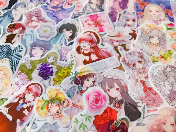 可愛いい❤️❤️人物マステフレークシール( ⸝⸝•ᴗ•⸝⸝ )148