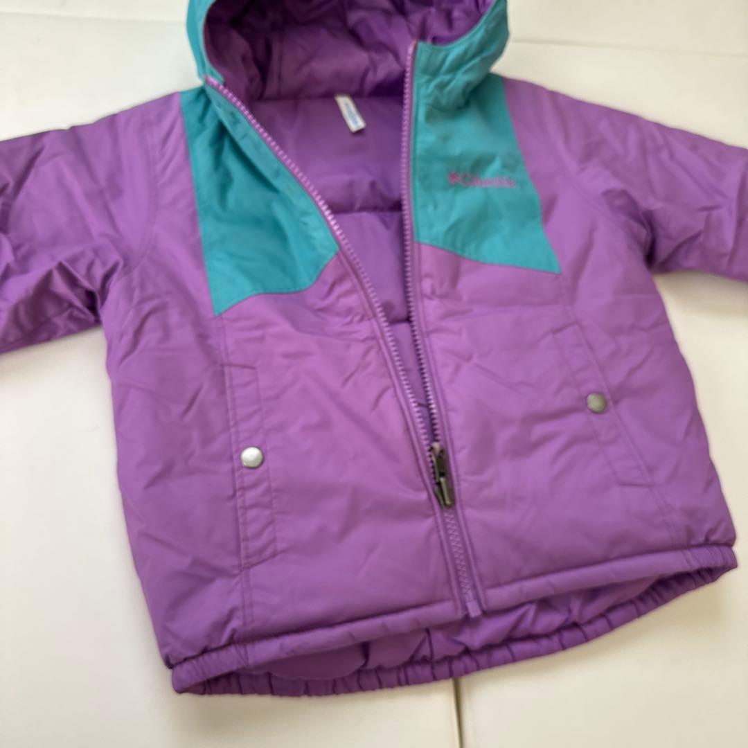 Columbia スノーウェア 子供用 紫と青　リバーシブル