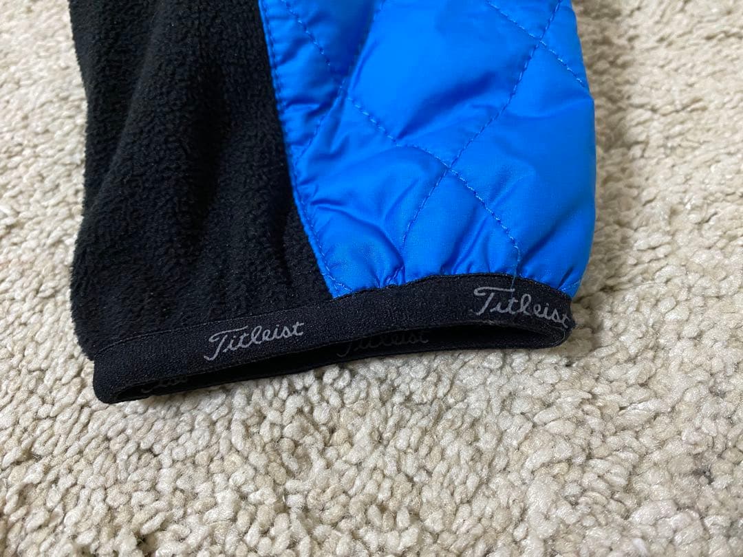 【美品】Titleist タイトリスト 中綿 キルティング フルジップ Ｌ 青
