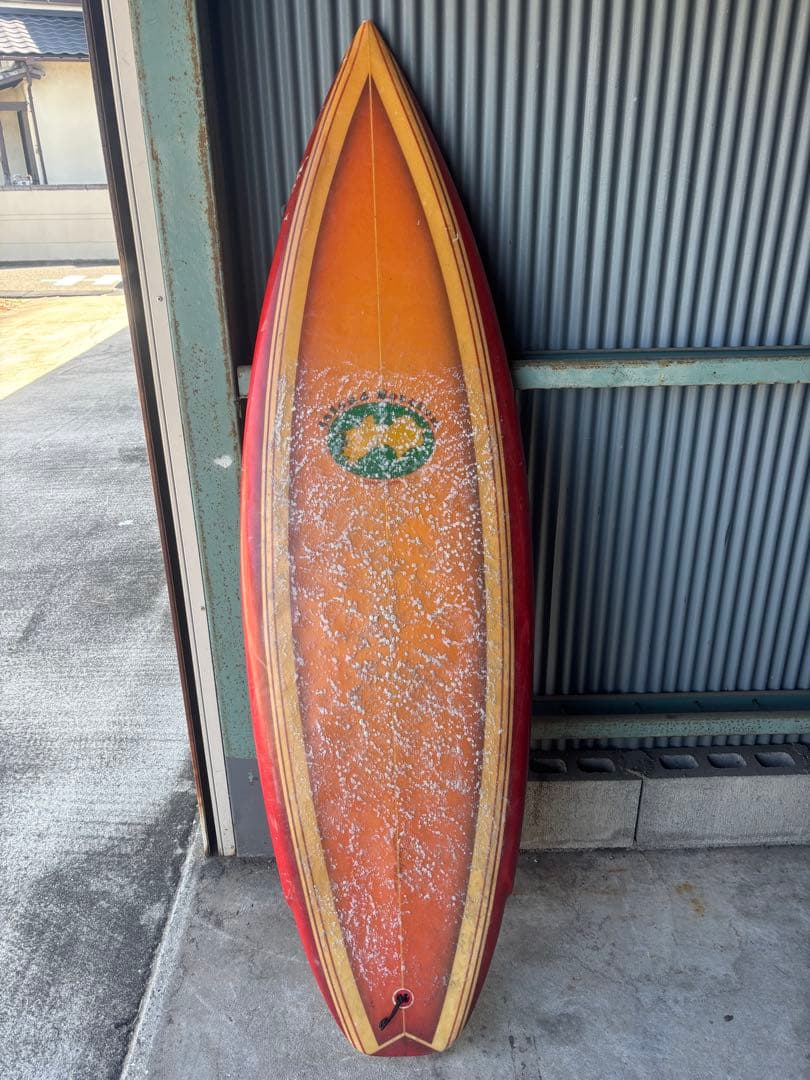 ショートボード オレンジ赤グラデーション
