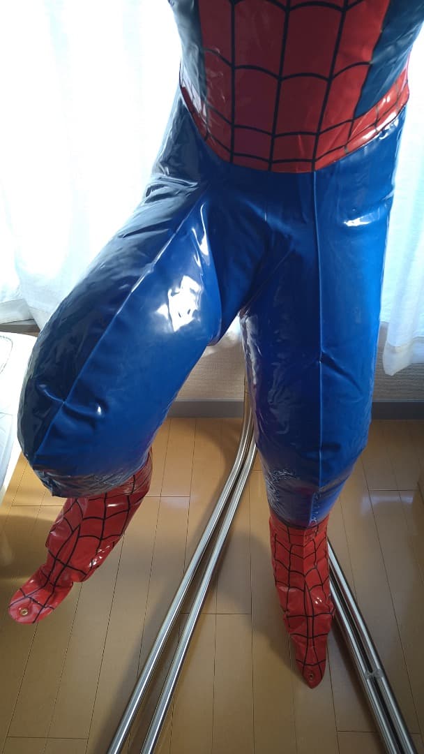 激レア ビンテージ Marvel インフレータブル 等身大スパーダーマン人形