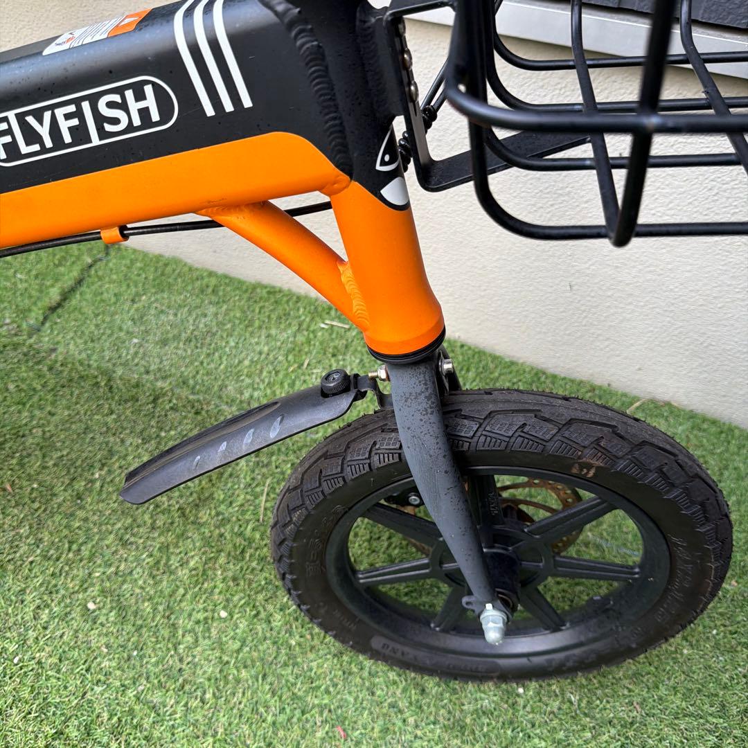 大阪発　ジャンクFLYFISH 電動アシスト自転車 オレンジ　引取り限定