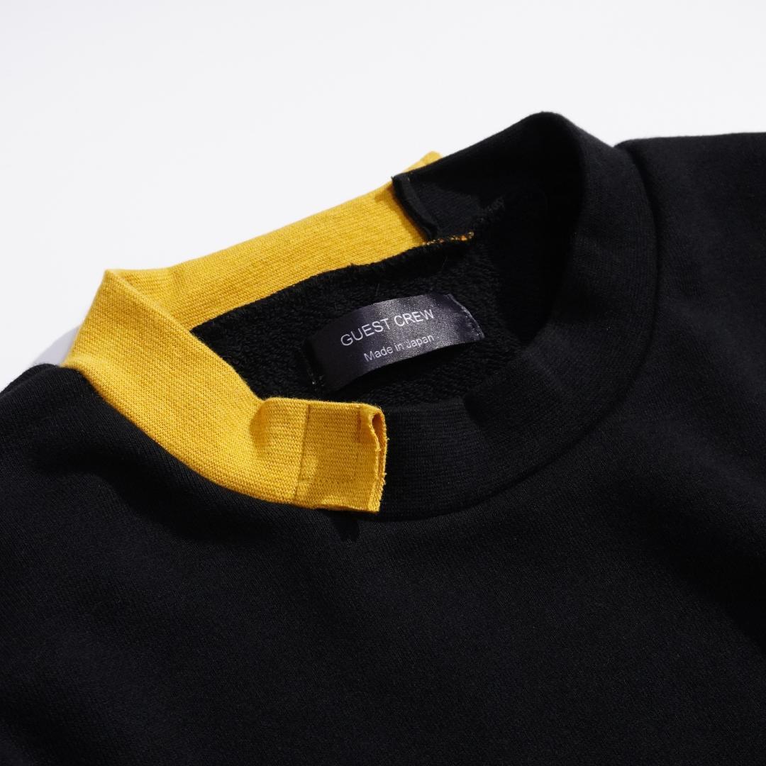 新品 ツートン リメイク スウェット トレーナー イエロー スニーカー 黒　黄色