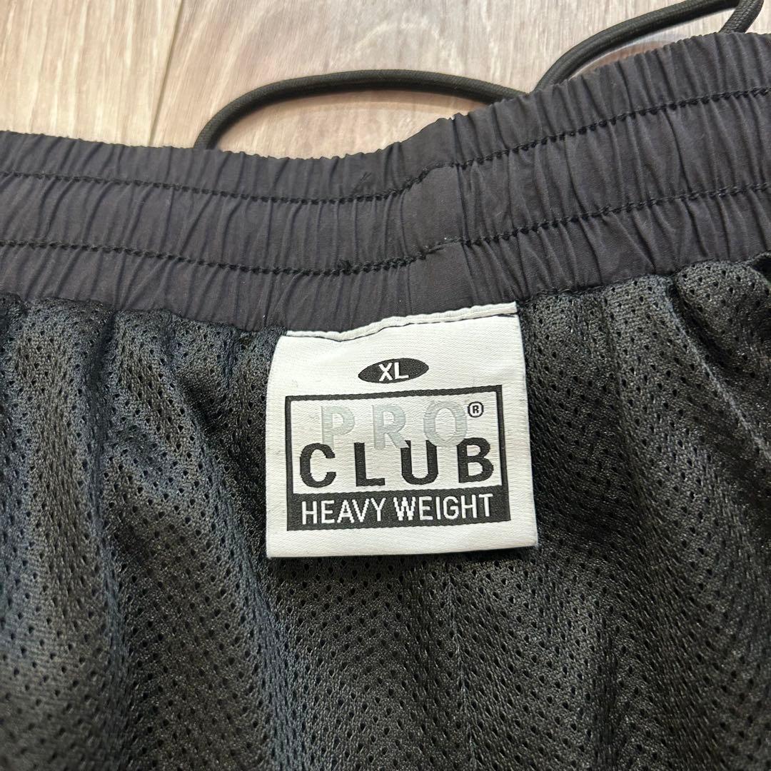 PRO CLUB プロクラブ ナイロンパンツ トラックパンツ XL 黒 ライン