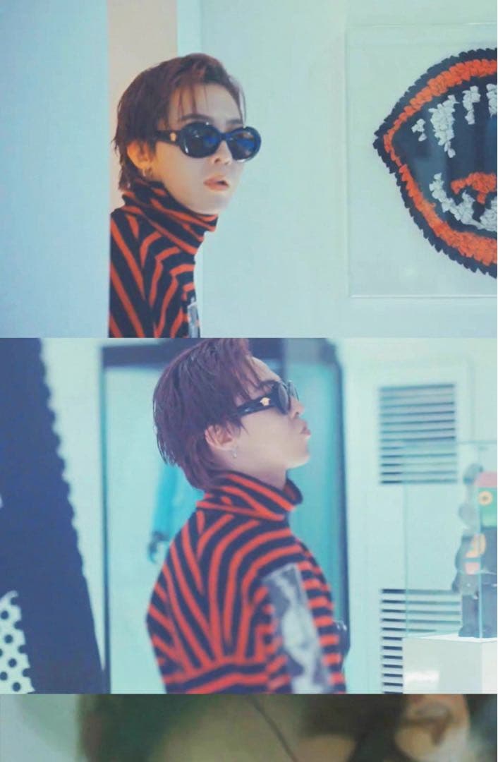 ジヨン GD G-DRAGON ジードラゴン ボーダータートルネック ジヨコス