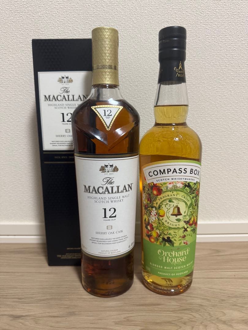 Macallan 12年 & Compass Box Orchard House