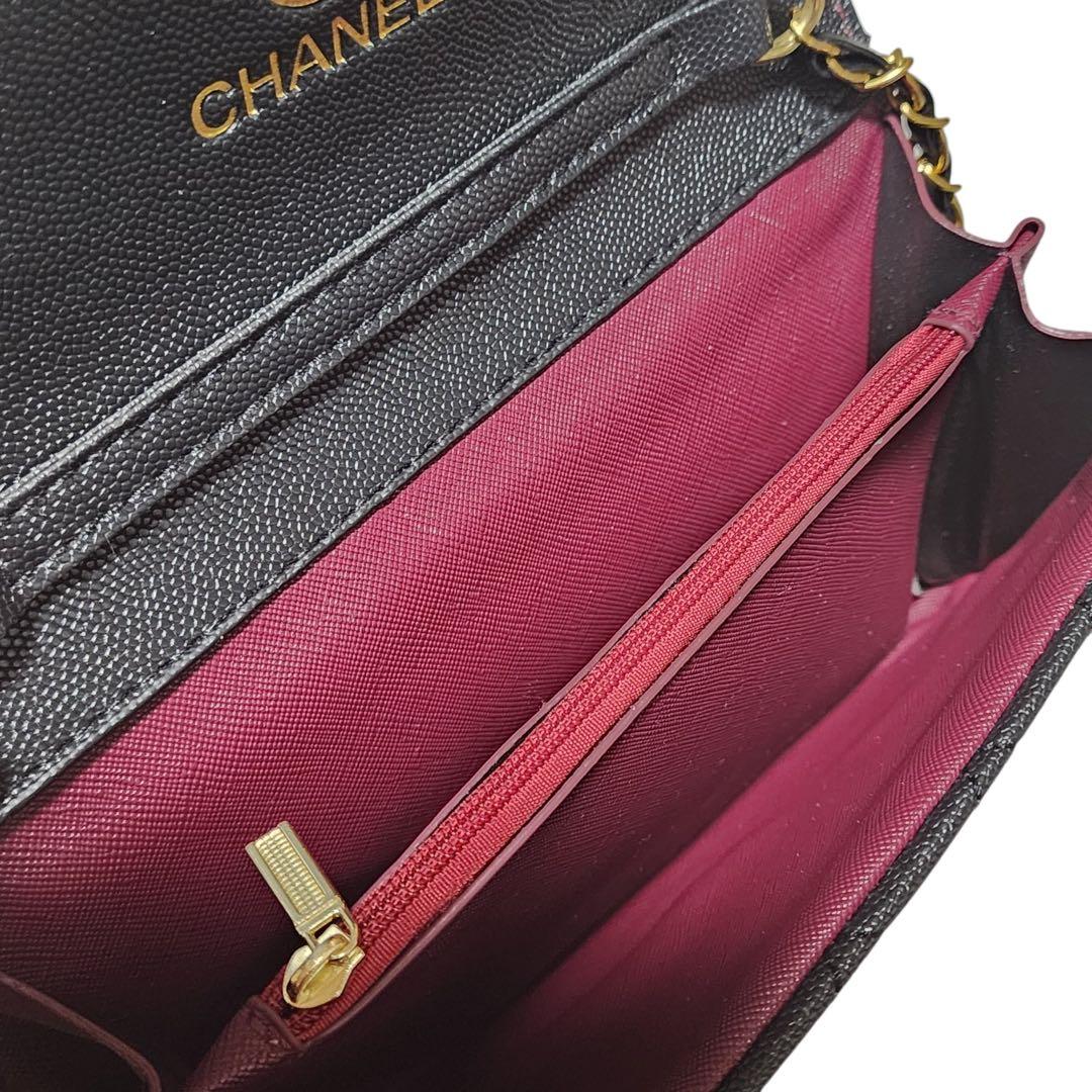CHANEL　ウォレットチェーン　キルティング　長財布　ノベルティ