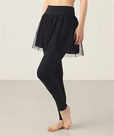 チャコット　ヨガ　バレエ　チュールショートパンツ付きレギンス