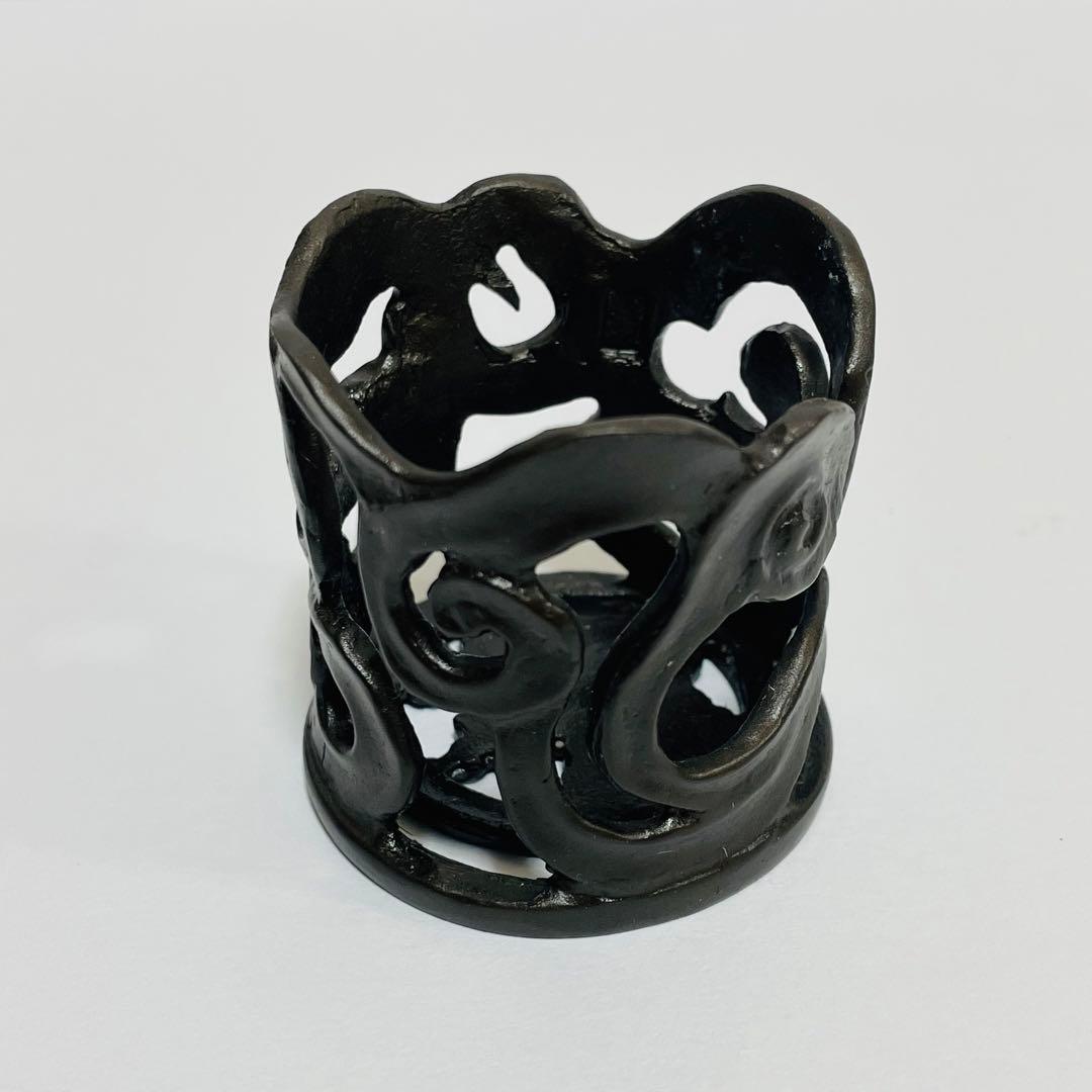 桐端雲蓋置 十四代宮崎寒雉造 銅製 茶道具 共箱