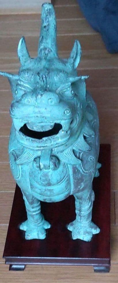 青銅　麒麟香炉