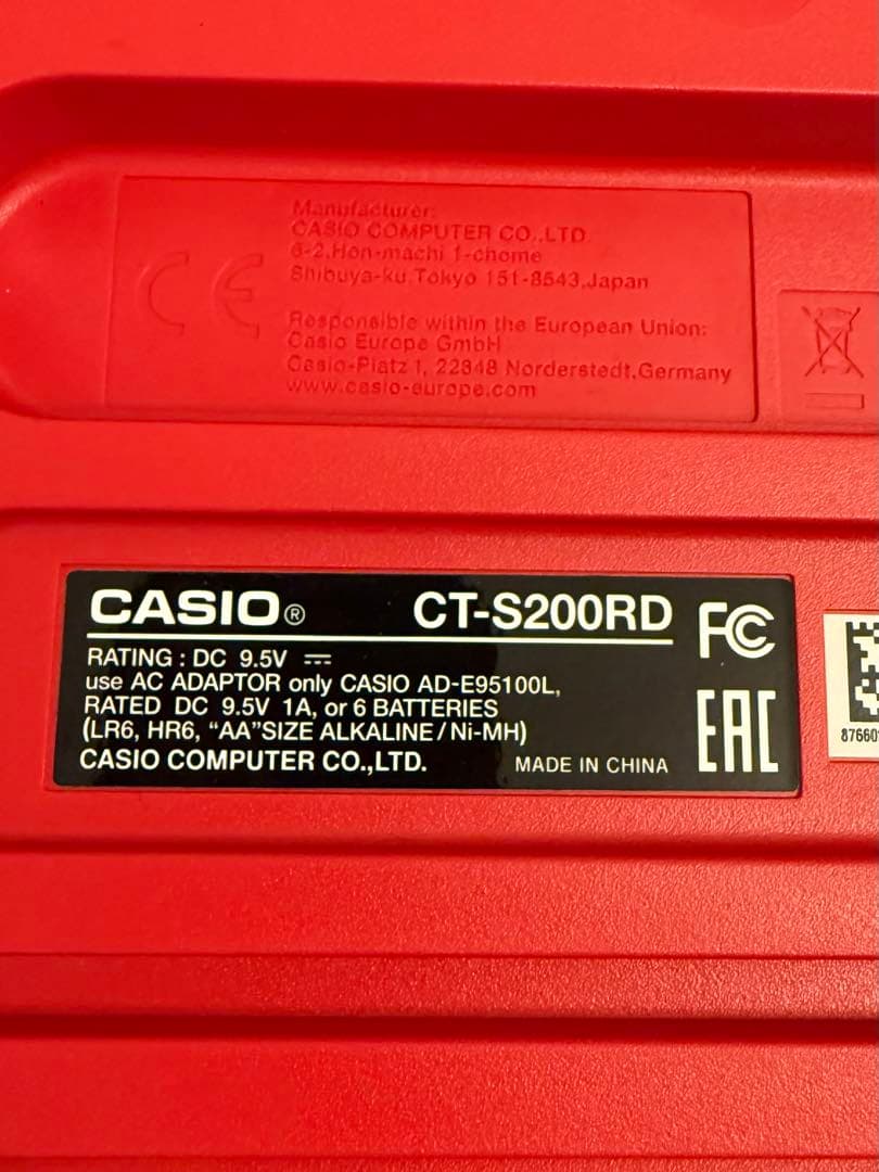 CASIO CT-S200 レッド 61鍵 電子キーボード