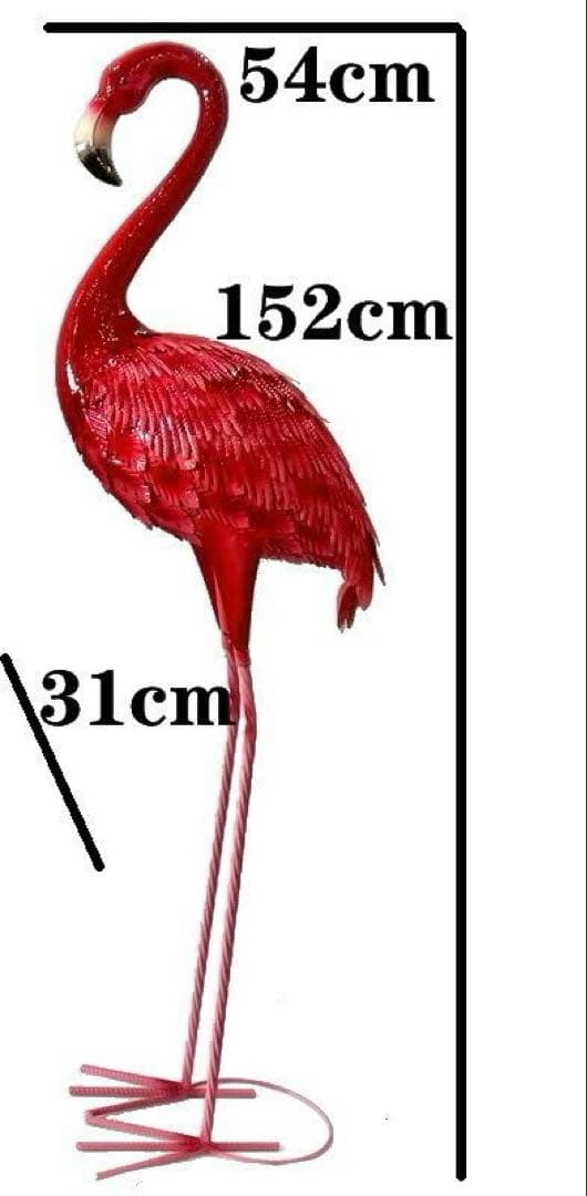 大型 全長152cm フラミンゴ 鳥 おしゃれ 屋外 庭 ガーデニング 雑貨