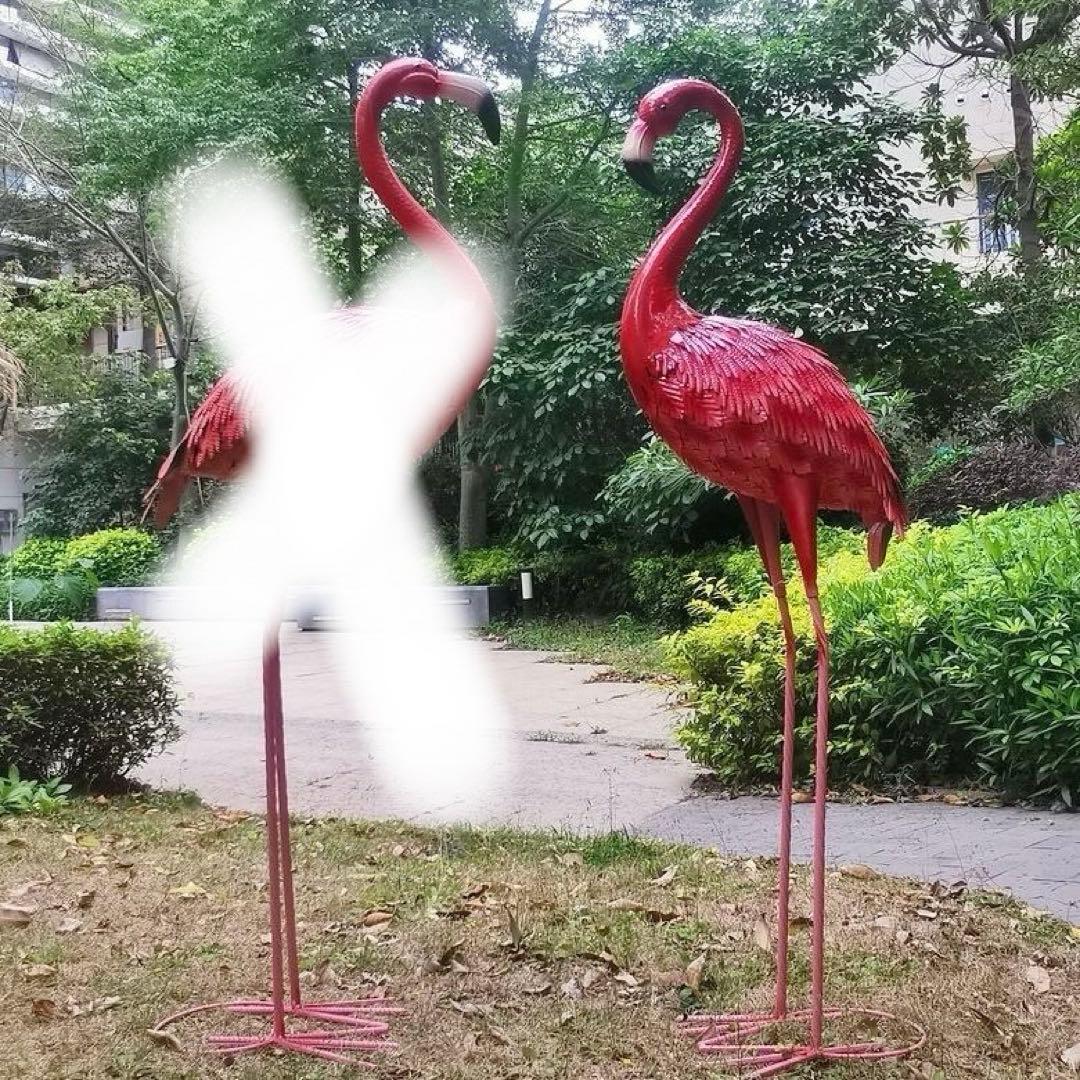 大型 全長152cm フラミンゴ 鳥 おしゃれ 屋外 庭 ガーデニング 雑貨