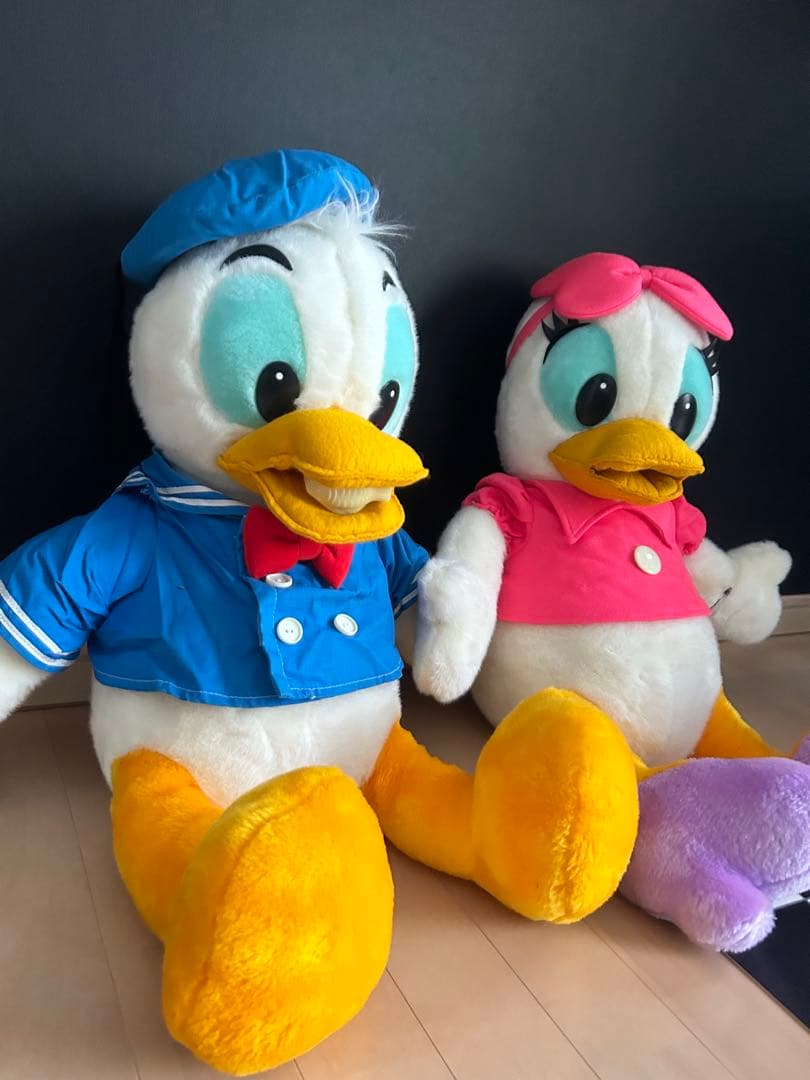 ヴィンテージ　ドナルドダック＆デイジーダック(Ｌ)　50㎝