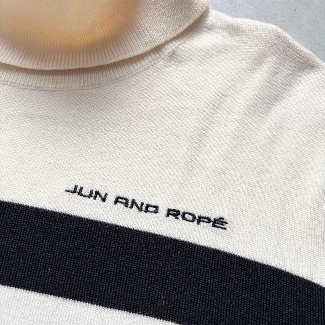 JUN&ROPE’ ジュンアンドロペ ウールニットタートルネックセーター ロゴ