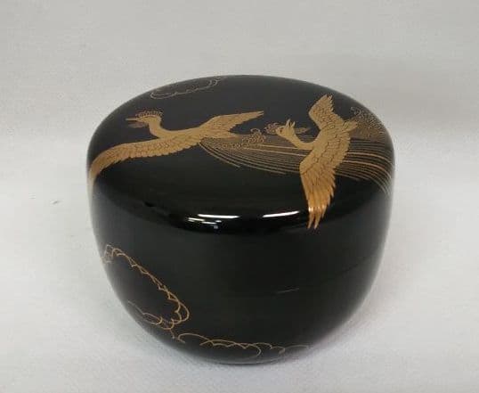 茶道具 鵬雲斎好 瑞鳥平棗 中村宗悦 新品未使用