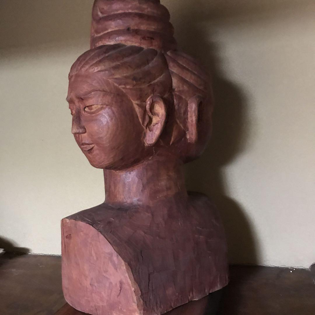 木彫　阿修羅像？　仏像　　頭部　大幅値下げ