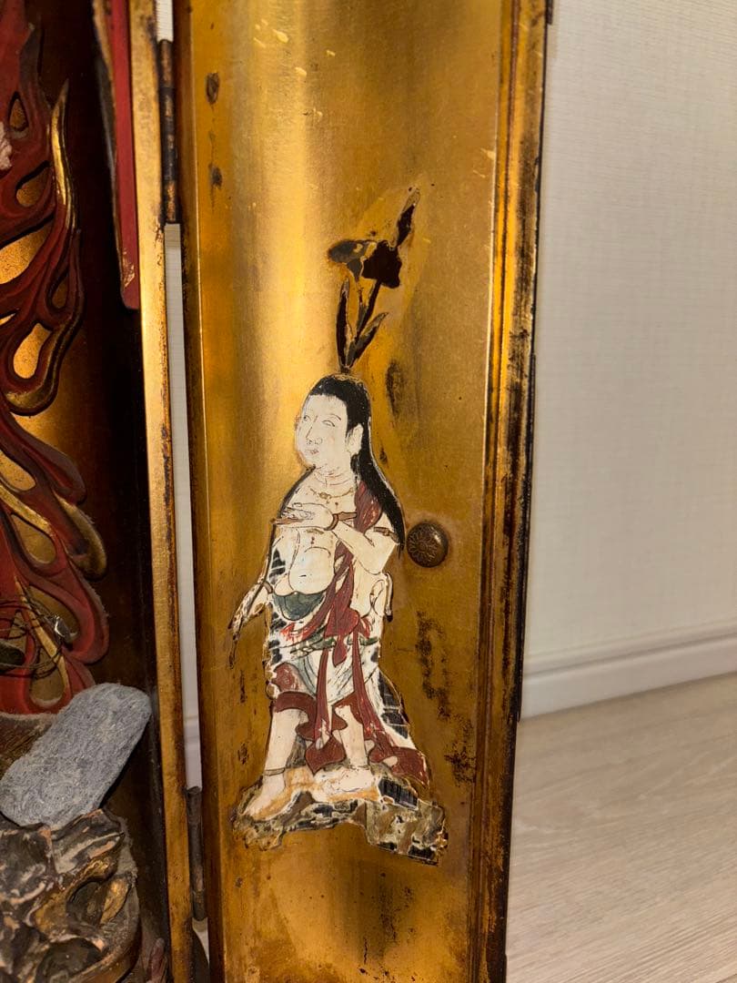 【希少】不動明王　仏像　厨子　室町時代