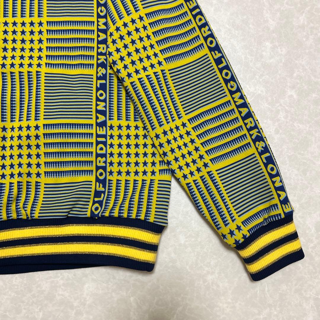 マークアンドロナ★総柄★スター★スカル★ハーフジップ【メンズ サイズ48（L）】