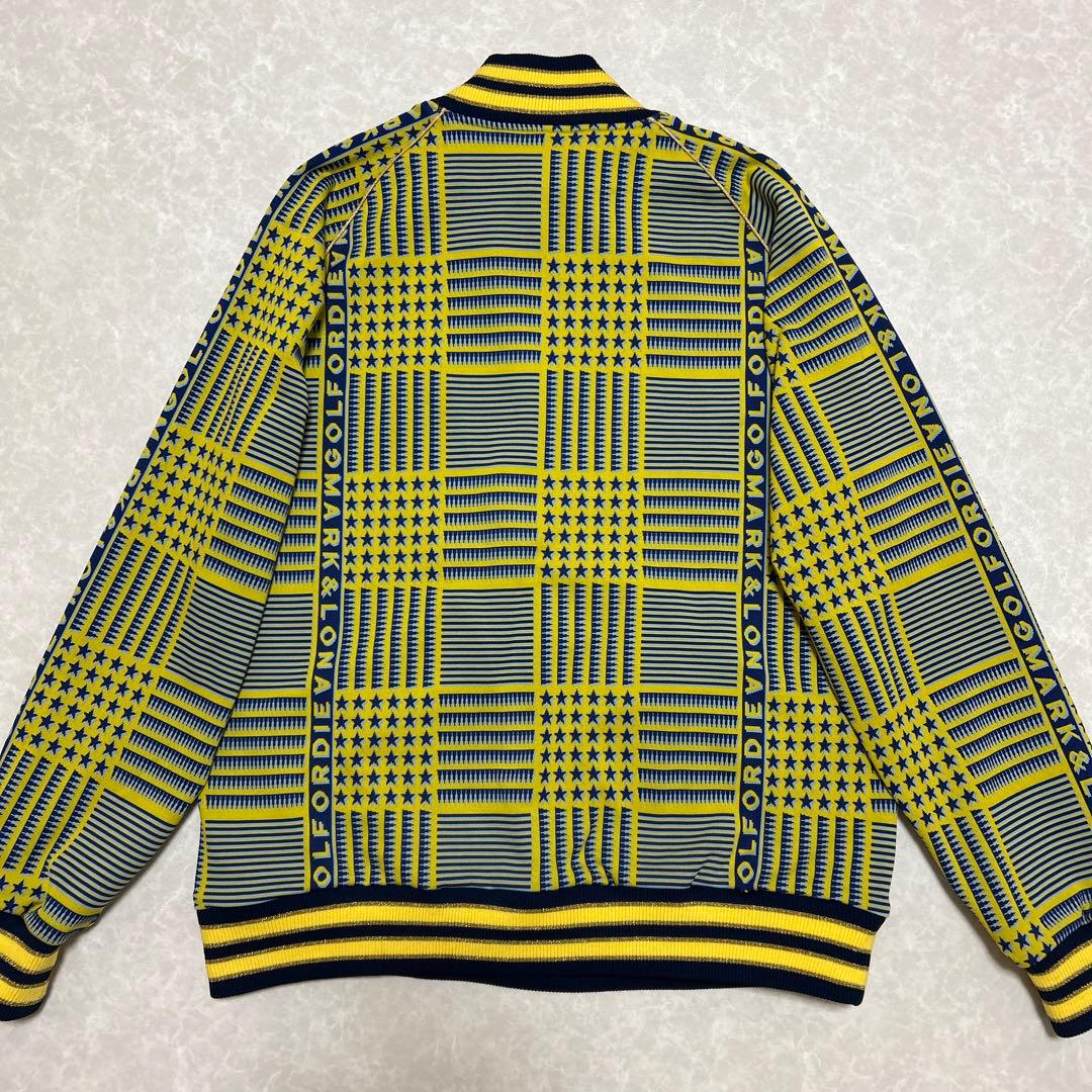 マークアンドロナ★総柄★スター★スカル★ハーフジップ【メンズ サイズ48（L）】