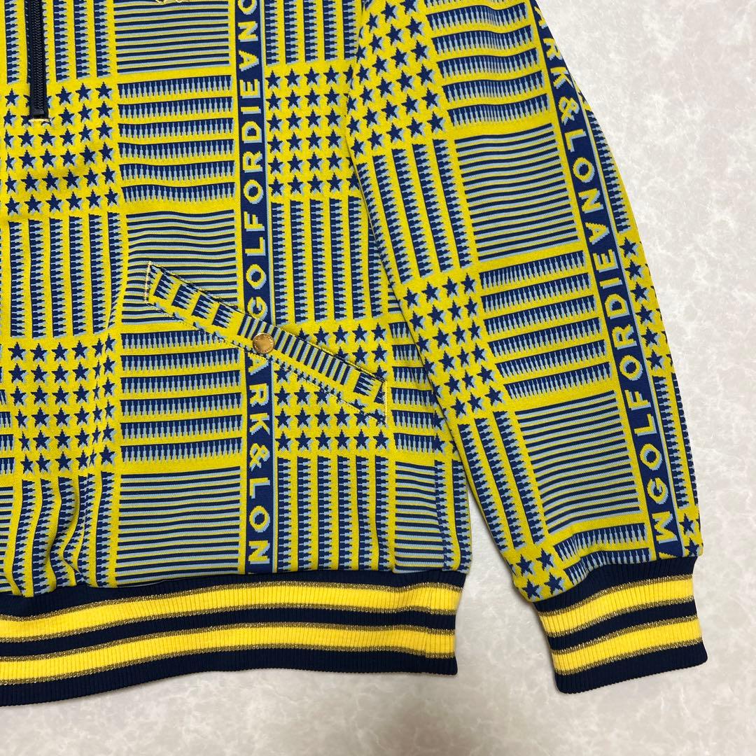 マークアンドロナ★総柄★スター★スカル★ハーフジップ【メンズ サイズ48（L）】