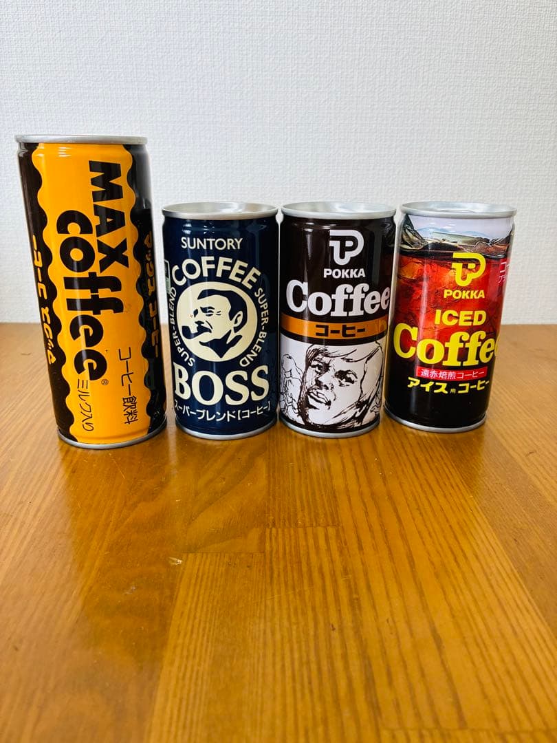 昭和レトロ　缶ジュース　80年代90年代　懐かしい　缶コーヒー　初代BOSSボス