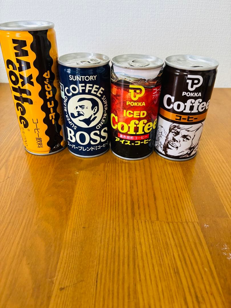 昭和レトロ　缶ジュース　80年代90年代　懐かしい　缶コーヒー　初代BOSSボス