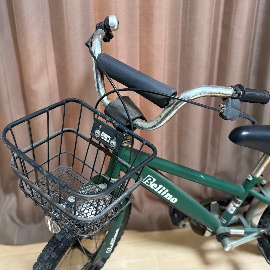 16インチ Beliino 子供用自転車 緑 前カゴ付き　元値35700円