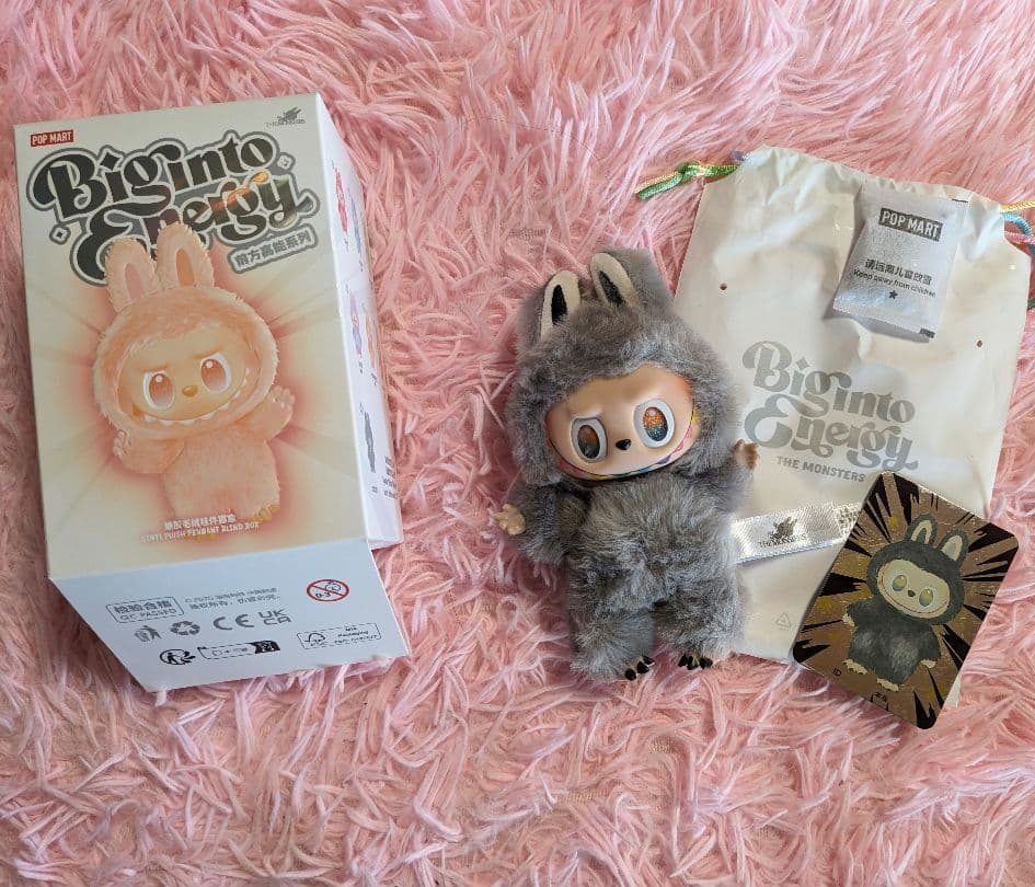 正規品 ラブブ シークレット エナジー 黒 グレー POP MART 箱付き