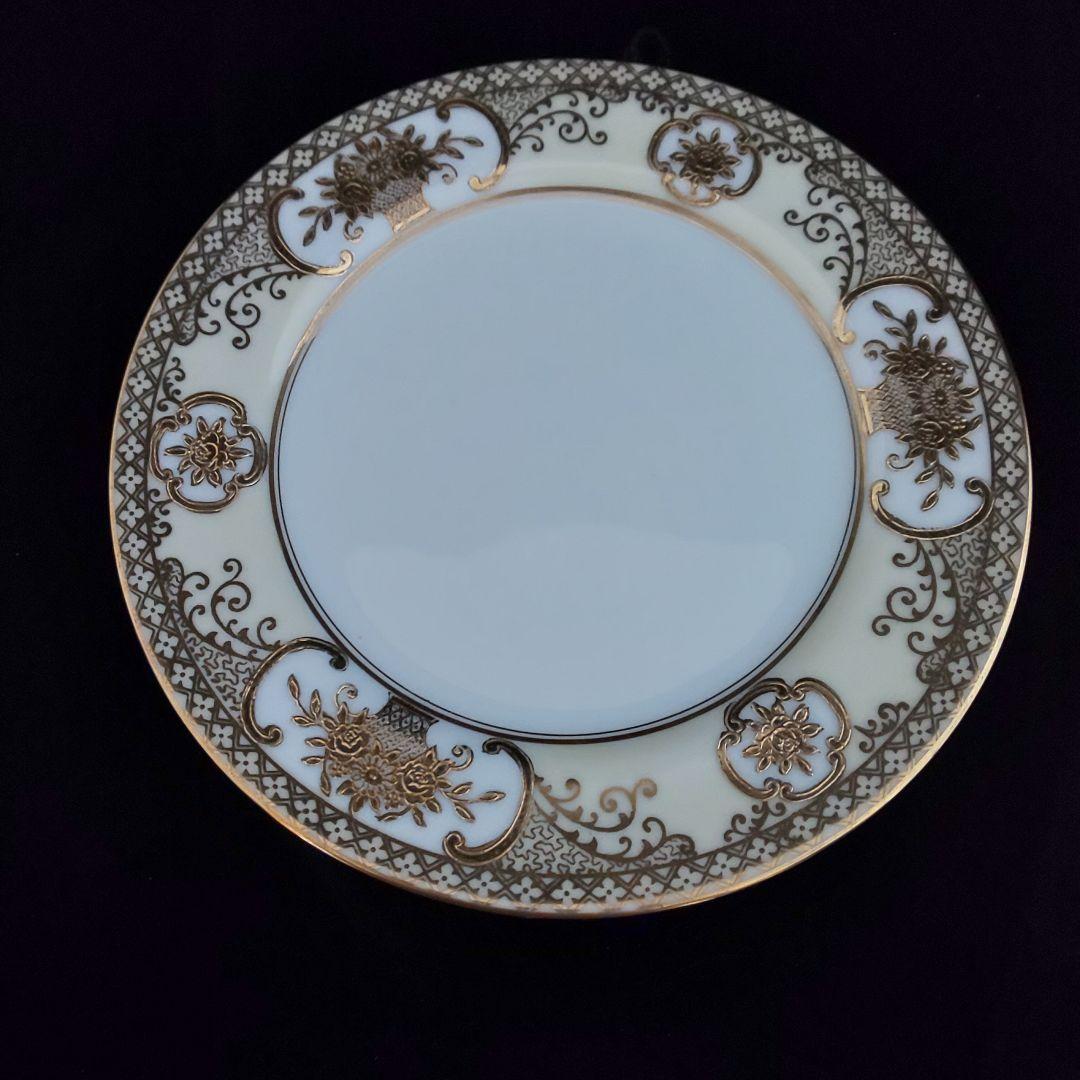 オールドノリタケ　花籠　トリオ　金彩良好　カップ&ソーサー　アンティーク　里帰り