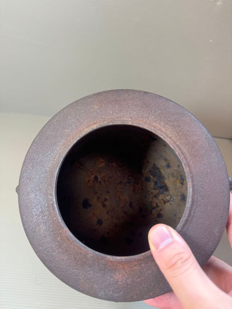 2783 茶釜　『釜師　金森紹栄造』『竹紋』『肩衝釜』　共箱　茶道具